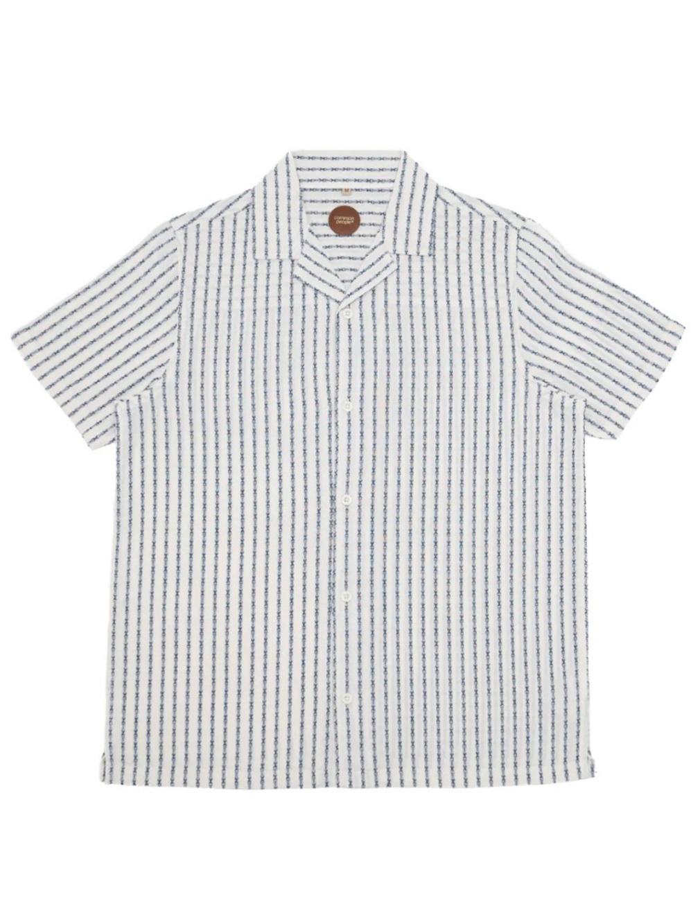 COMMON PEOPLE Harisso Striped Revere Camp Shirt sz M
